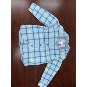 Cat & Jack Boys Blue and Yellow Plaid Button Up Shirt Size 3T